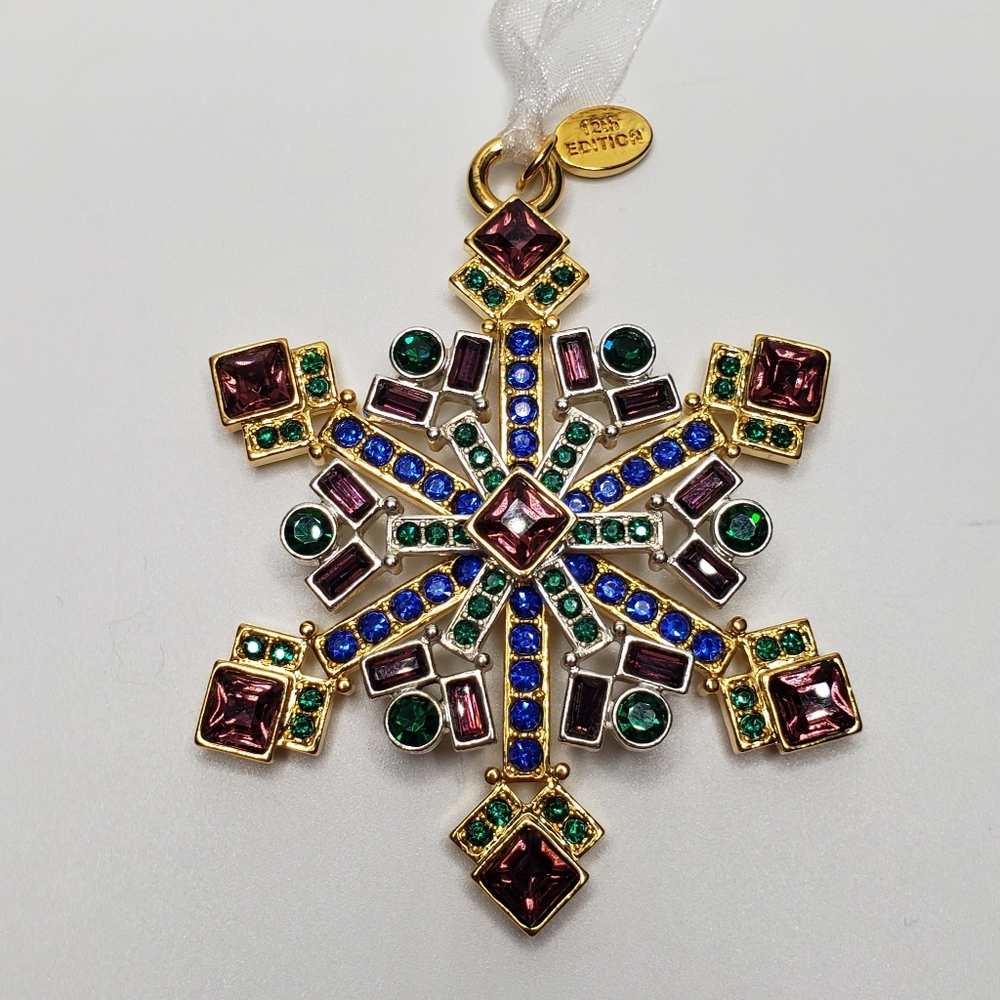 Ross-Simons 2022 Annual Crystal Christmas Jewels Snowflake Ornament-12th Edition